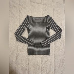 Twik grey striped knit top